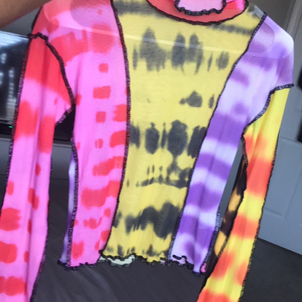 Mesh Multicolored Reverse-able Top - Picture 2 of 2